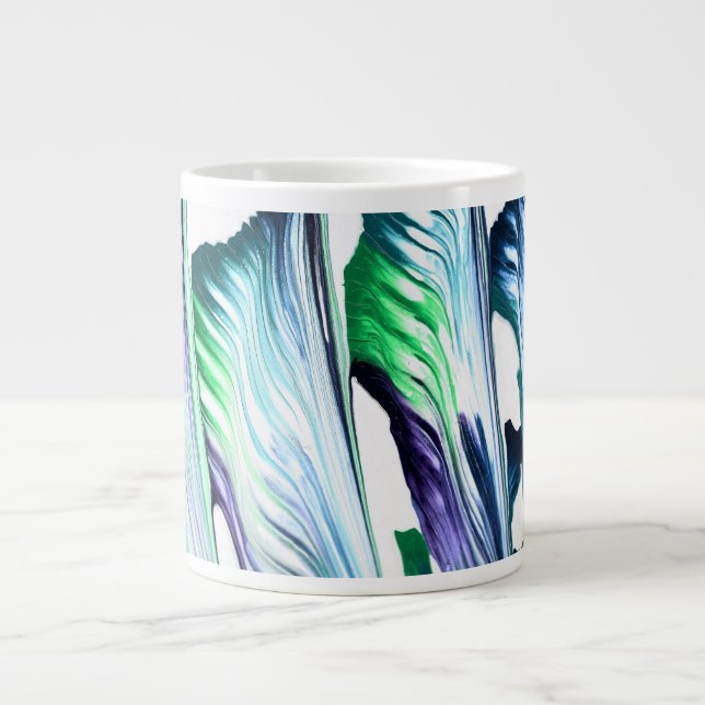 Pain Remover 1 Purple Green Abstract Drink Mug Jumbo Mugg (Framsidan)