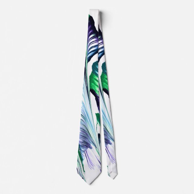 Pain Remover 1 Purple Green Flower Abstract Tie Slips (Framsida)