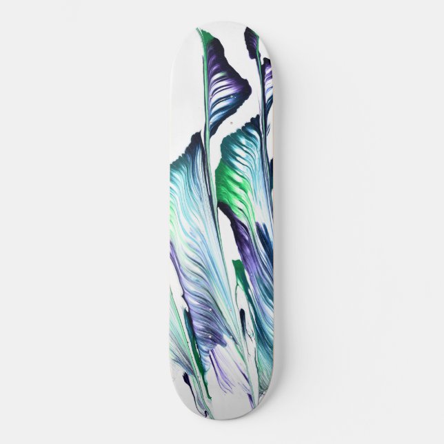 Pain Remover 1 Purple Green Skateboard Deck (Framsida)