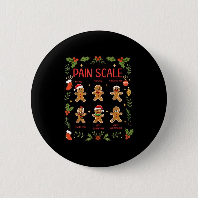 Pain Scale Gingerbread Essment Rn Er Nurse Christm Knapp (Framsida)