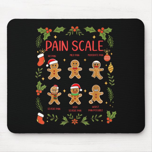 Pain Scale Gingerbread Essment Rn Er Nurse Christm Musmatta (Framsidan)