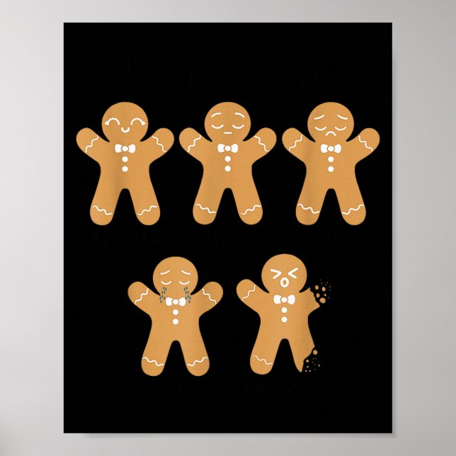 Pain Scale Gingerbread, Funny Gingerbread Christma Poster (Framsidan)