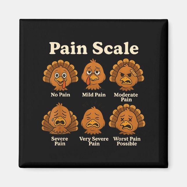 Pain Scale Pumpkin Pain Essment Trauma Nurse Hallo Magnet (Framsidan)