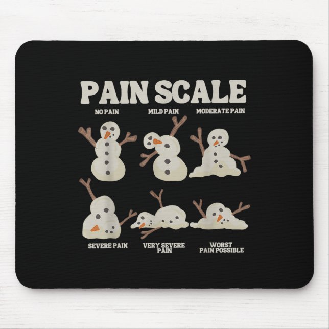 Pain Scale Snowman Funny Nurse Christmas Icu Nurse Musmatta (Framsidan)