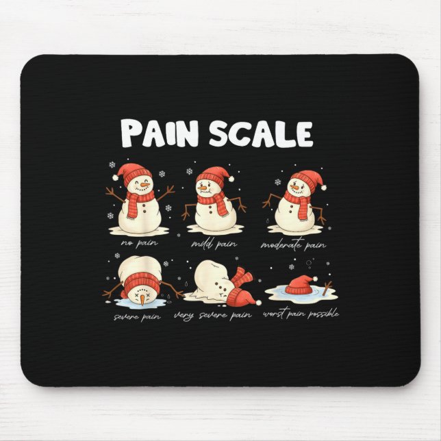Pain Scale Snowman Nurse Christmas Xmas Snow Pajam Musmatta (Framsidan)