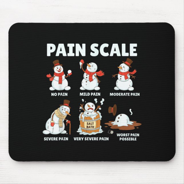 Pain Scale Snowman Xmas Funny Nurse Christmas Icu  Musmatta (Framsidan)
