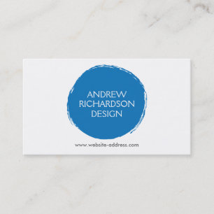 PAINERAD CIRCLE-LOGOTYP i BLUE Visitkort