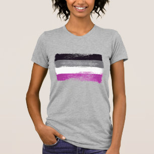 PAINERAT ASEXUELLT FLAGGA AV PRIDE T SHIRT
