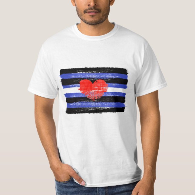 PAINERAT PRIDE FLAGGA och SYMBOL T Shirt (Framsida)