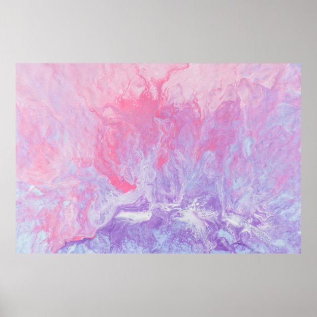 PAINERING AV ROSA OCH LILA ABSTRAKT POSTER (Framsidan)
