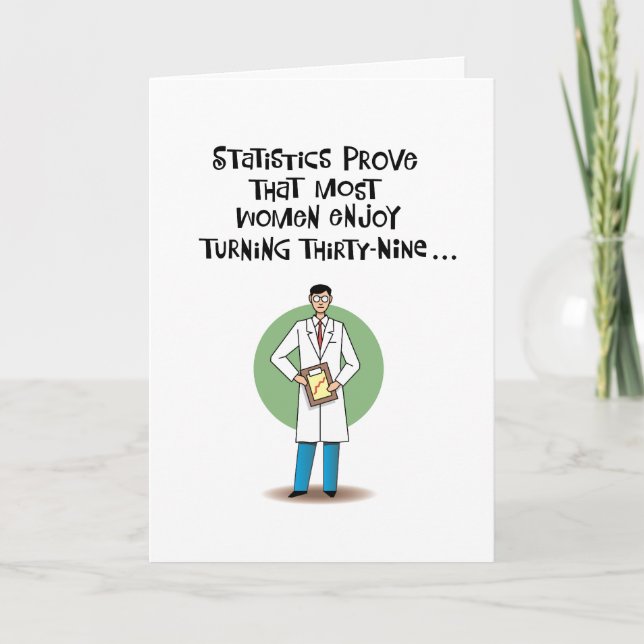Painfullt funny 39:e födelsedagen kort (Framsida)