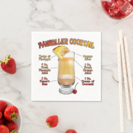 PAINKILLER Cocktail Recipe Art Pappersservett