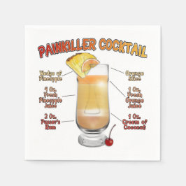 PAINKILLER Cocktail Recipe Art Pappersservett