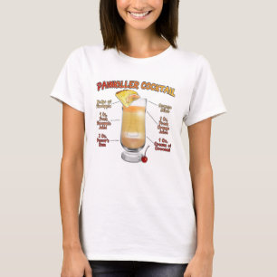 PAINKILLER Cocktail Recipe Art T Shirt