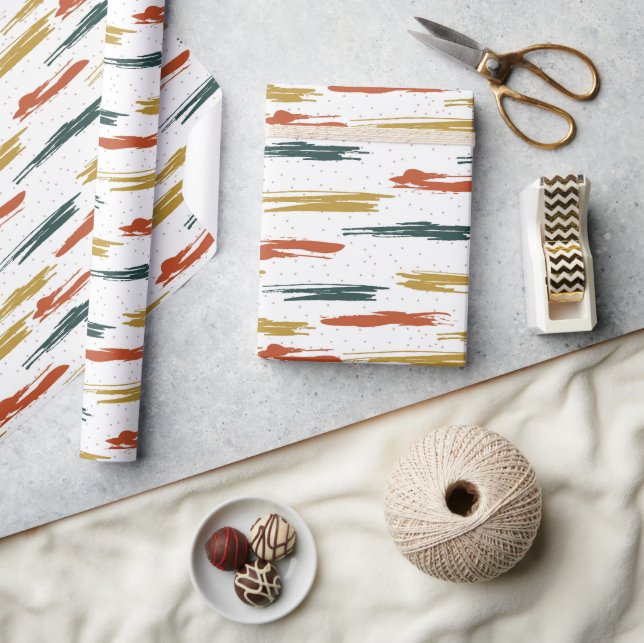 Paint Abstrakt Mönster Presentpapper (Hantverk)