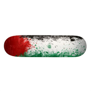 Paint Art Grunge Palestina-Flagga Skateboard Bräda 20,5 Cm