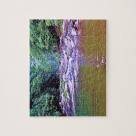 Paint Bäck Mountain Swimming Hål Photo Pussel