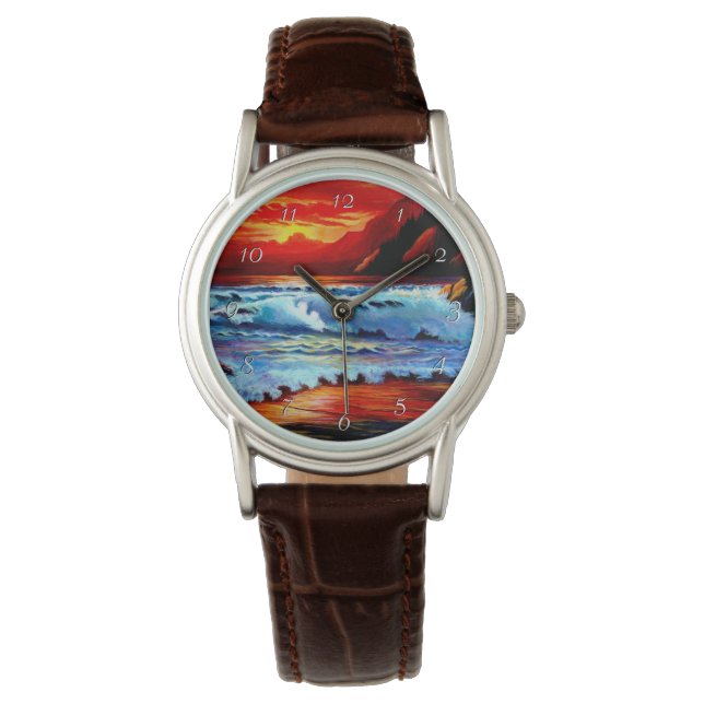 Paint Beach Sunset Watch Armbandsur (Framsida)