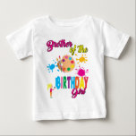 Paint Birthday Art Skapar Brother Matching  T Shirt<br><div class="desc">Fira din dotters,  brorsdotters,  guddotters eller väns födelsedag med den här originella och unika designen. Matcha med vänner och familj. Skapa oförglömliga stunder i firande</div>