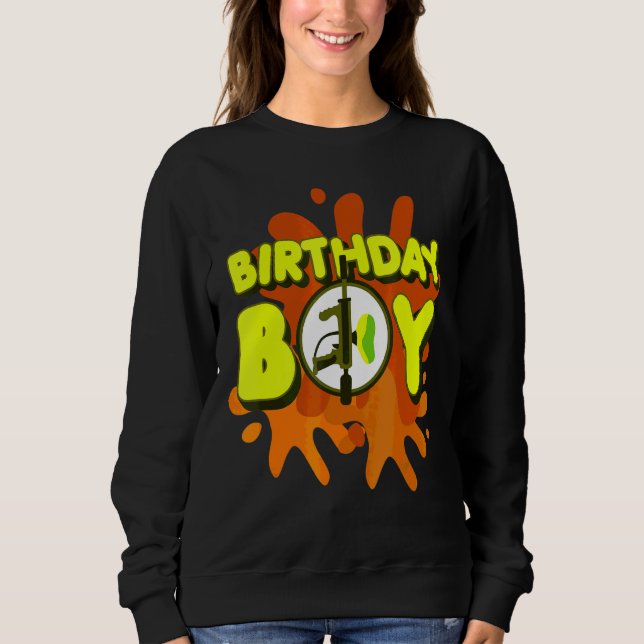 Paint Birthday Boy Sport Team Paintball T Shirt (Framsida)