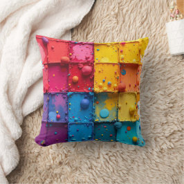 Paint Block Throw Pillow Kudde