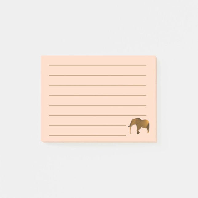 Paint Brown Elephant Lint Post it Notes Post-it Block (Framsida)