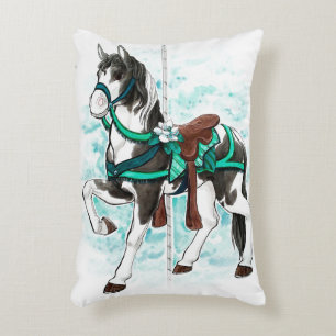 Paint Carousel Horse Pillow Prydnadskudde