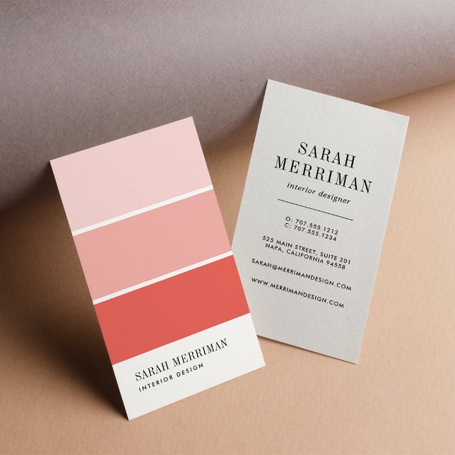 Paint Chip | Redigerbar designer för Färg Insida Visitkort (Skapare uppladdad)