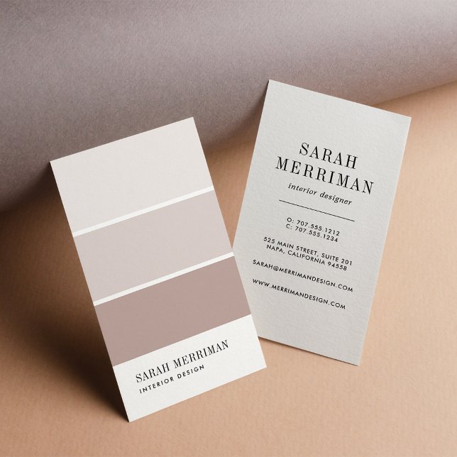 Paint Chip | Ro Taupe Home Inredingsdesign Visitkort (Skapare uppladdad)