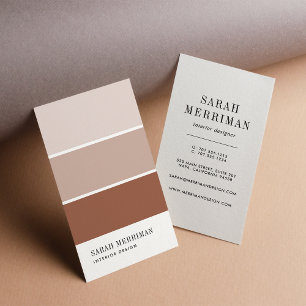Paint Chip Varm Terracotta Home Inredingsdesign Visitkort