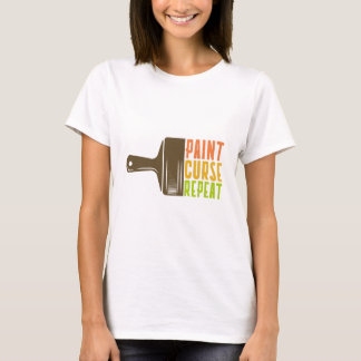 Paint. Curse. Repeat. Funny DIY Painter T-Shirt