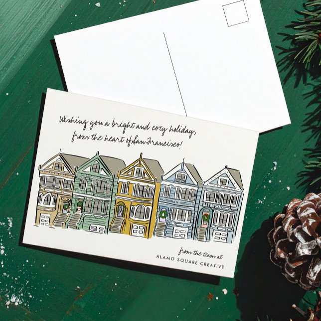 Paint Dam San Francisco Travel Helg Vykort (Painted Ladies San Francisco Travel Holiday Postcard)