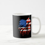Paint Drip Pommern American USA flagga 4:e Jul Kaffemugg<br><div class="desc">Paint Drip Pommern American USA flagga 4:e juli</div>