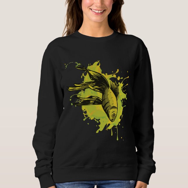 Paint Fish Black T Shirt (Framsida)