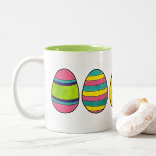 Paint Glad påsk Egg Hunt Eggs Springtime Två-Tonad Mugg