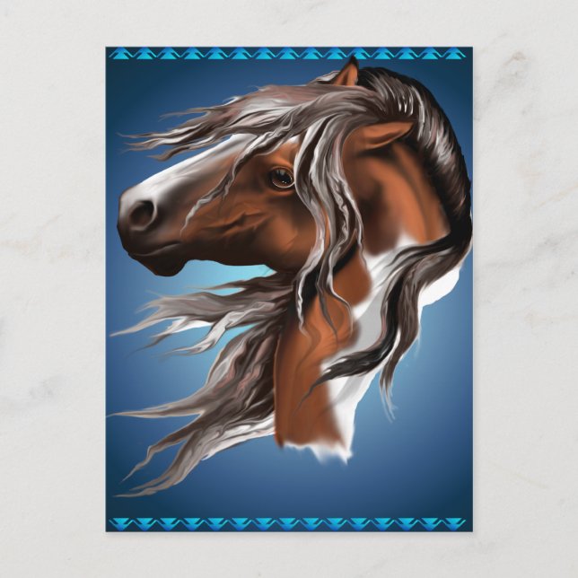 Paint Horse Ansikte vykort (Framsida)
