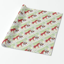 Paint Horse Baby Snögubbe i Snö under jul Presentpapper
