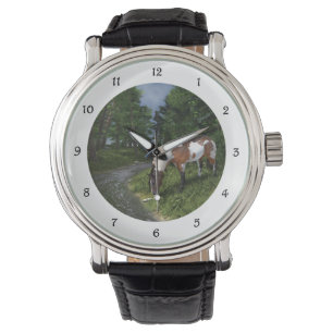 Paint Horse by Forest Stream Armbandsur