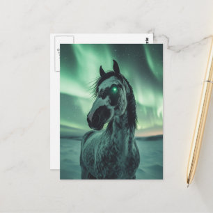 Paint Horse Glowing Öga NordLjus Vykort