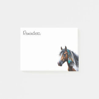 Paint Horse med Native Pärlor Post-it Block