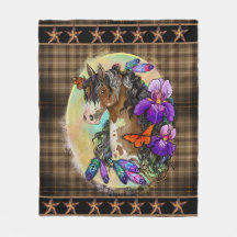 Paint Horse Mustang med Iris och butterflies