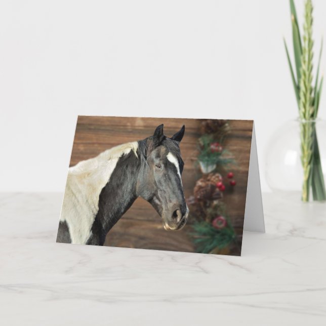 Paint Horse Säsonhälsningars Card Tack Kort (Framsida)
