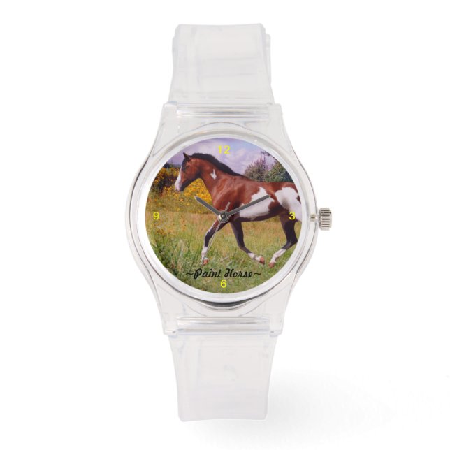 Paint Horse Trotting Watch Armbandsur (Framsida)