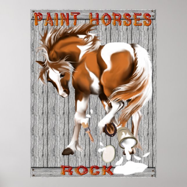 Paint Horses Sten poster (Framsidan)