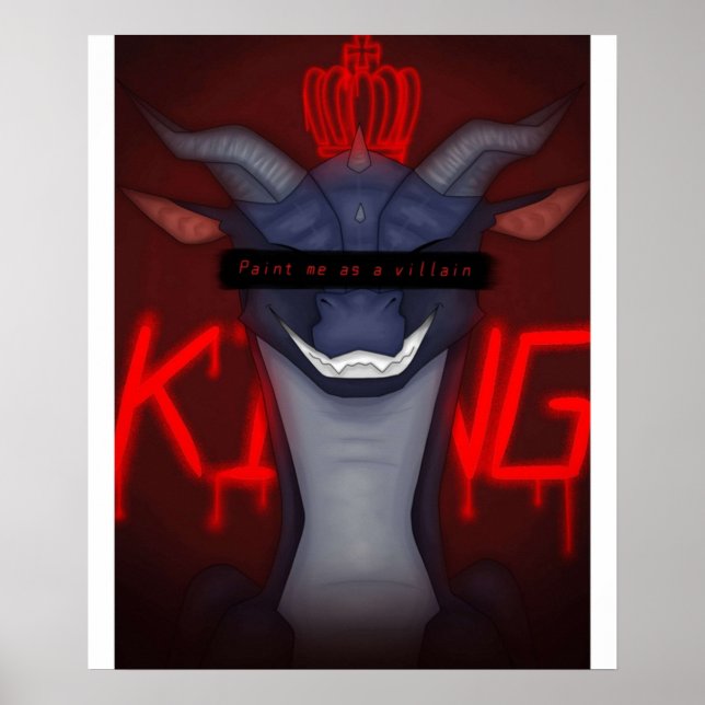 Paint me as a villain Darkstalker Wings of Fire Cl Poster (Framsidan)