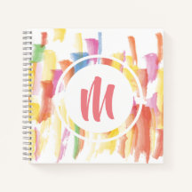 Paint Nedfläckad Monogram Sketchbook