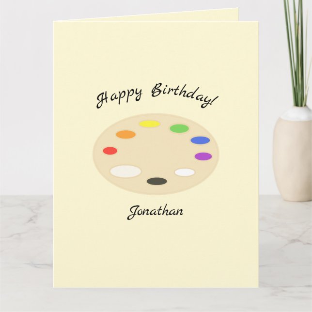 Paint Palette Personlig Birthday Kort (Framsida)