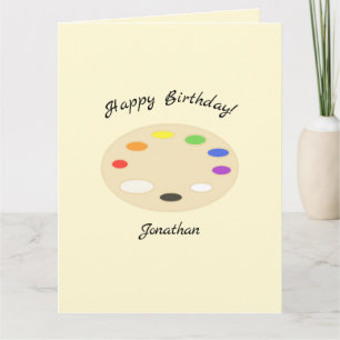 Paint Palette Personlig Birthday Kort