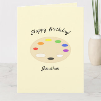 Paint Palette Personlig Birthday Kort