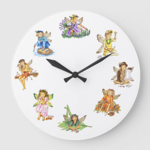 Paint Pixies Fairy JL Biel Stor Klocka